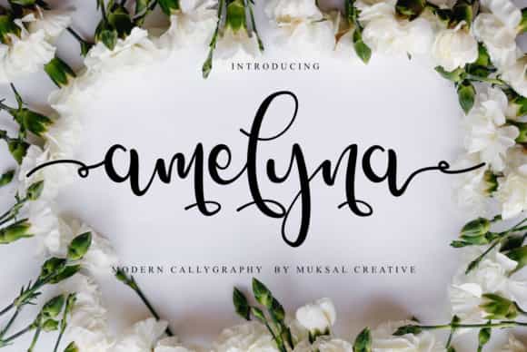 Amelyna Script Font Image 1