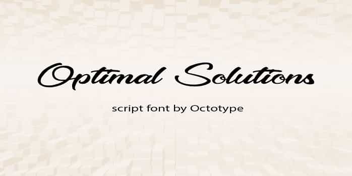Optimal Solutions Font Image 1