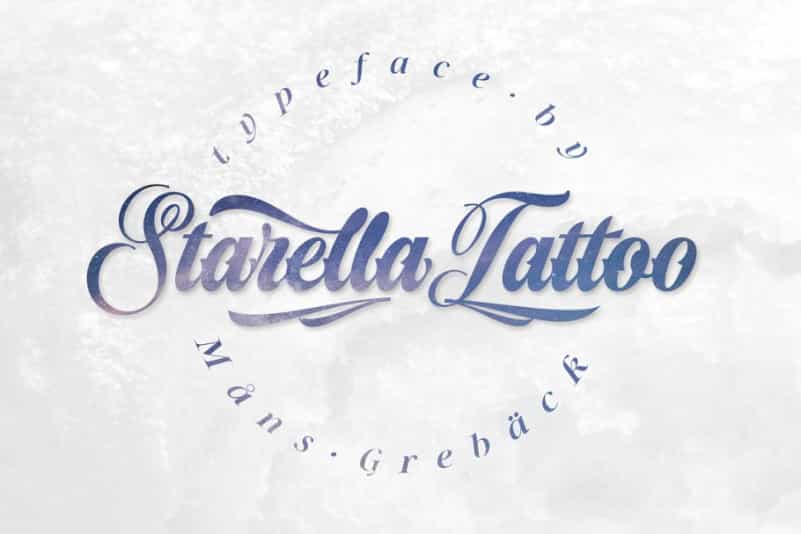 Starella Tattoo Script Font Image 1