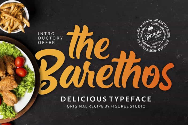 The Barethos Script Font Image 1