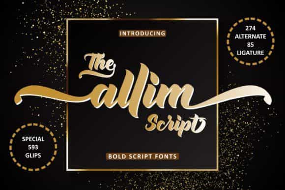 Allim Bold Script Font Image 1