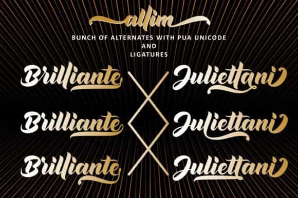 Allim Bold Script Font Image 2