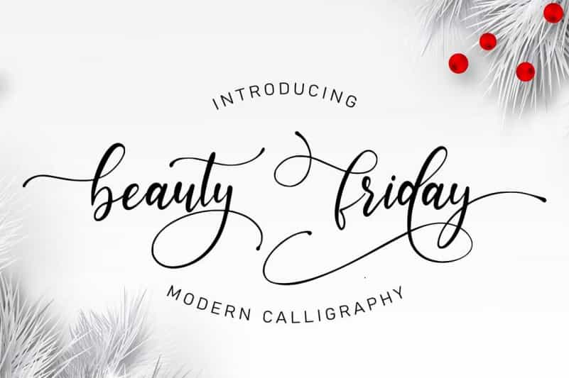 Beauty Friday Font Image 1