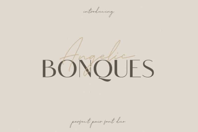 Angelic Bonques Font Duo Image 1