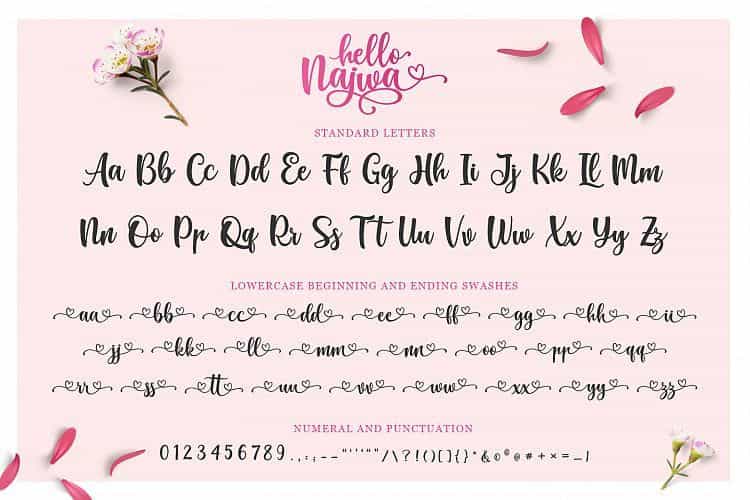 Hello Najwa Script Font Image 3
