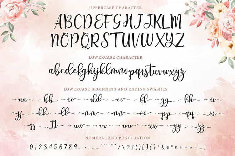 Breyhana Script Font Image 3