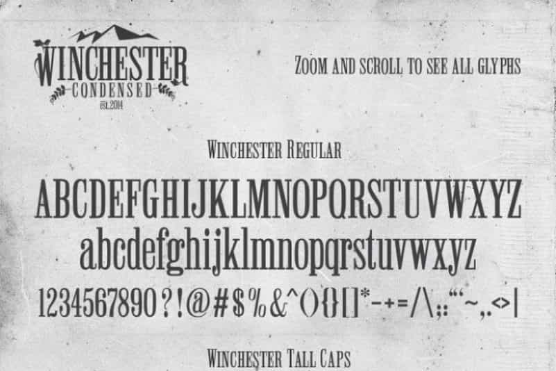 Winchester Condensed Font Image 3
