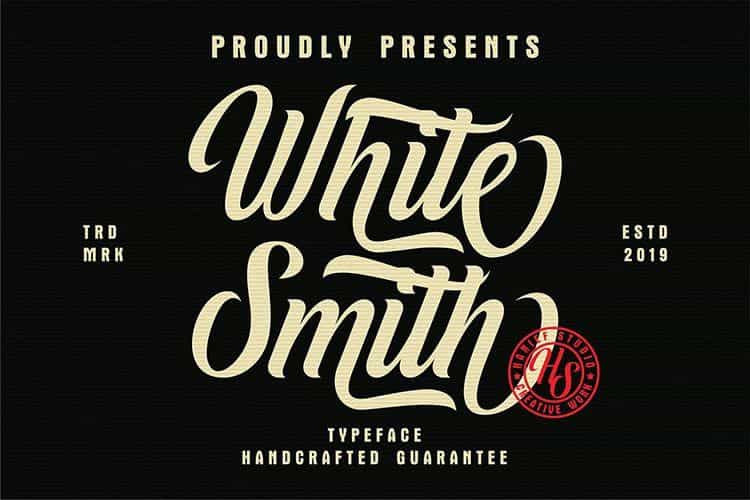 White Smith Script Font Image 1