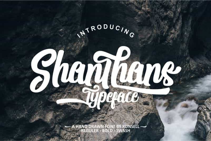 Shanthans Script Font Image 1