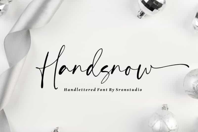 Handsnow Font Image 1
