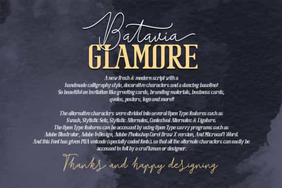 Batavia Glamore Font Duo Image 1