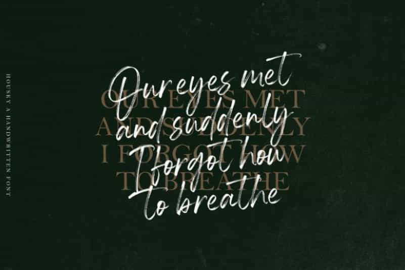 Housky Brush Font Image 2