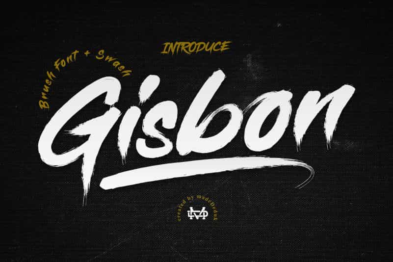 Gisbon Brush Font Image 1