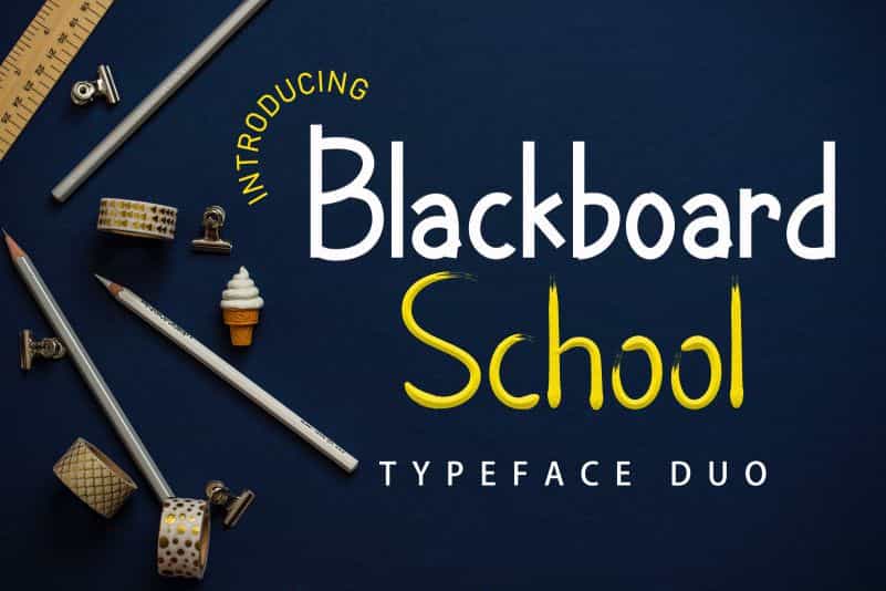 Blackboard School Font Image 1