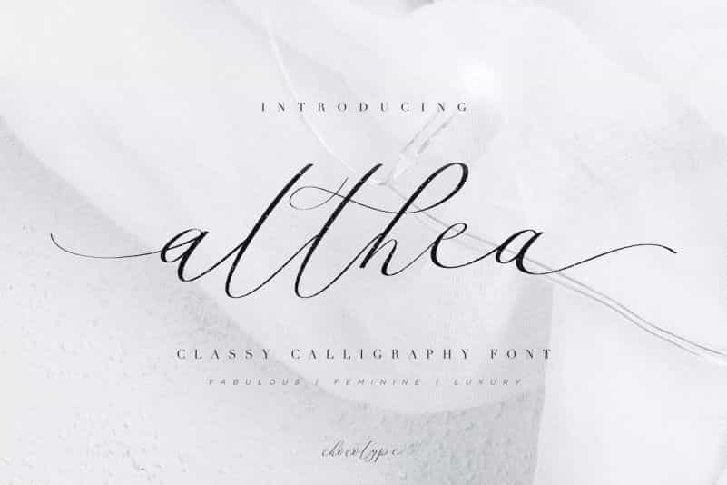 Althea Calligraphy Font Image 1