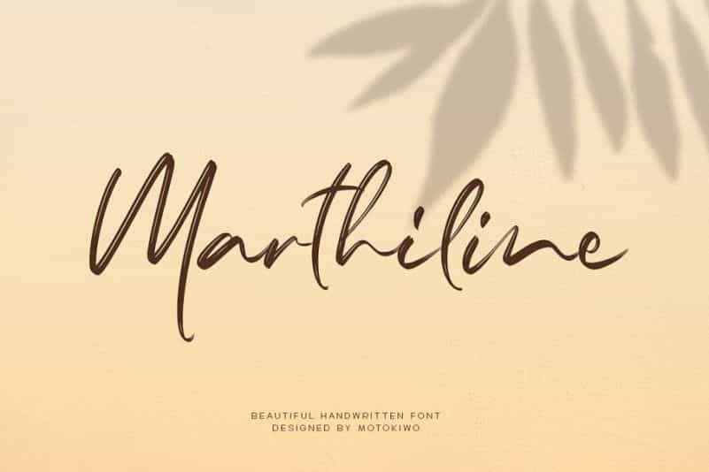 Marthiline HandBrush Font Image 1
