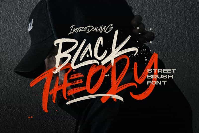 Black Theory Urban Brush Font Image 1