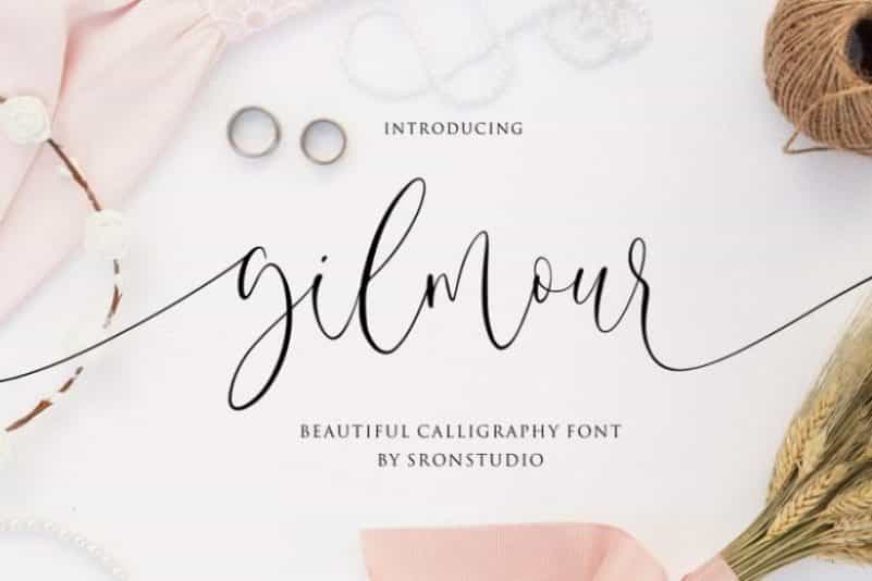 Gilmour Calligraphy Font Image 1