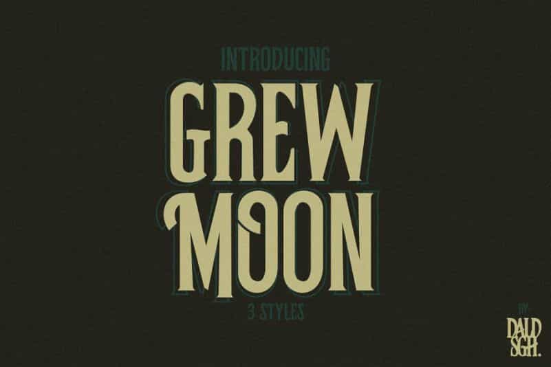 Grewmoon Vintage Font Image 1