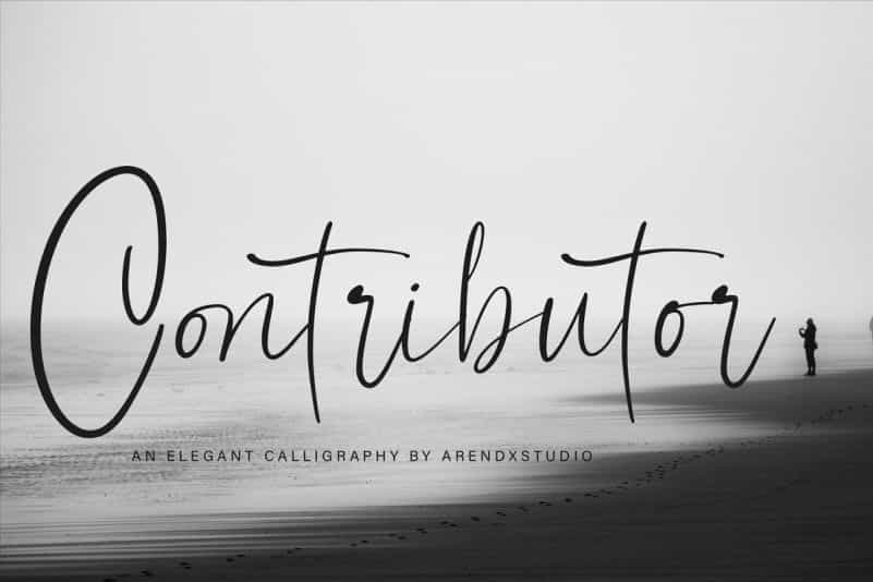 Contributor Calligraphy Font Image 1