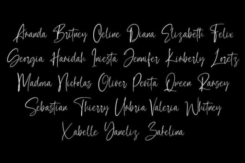Contributor Calligraphy Font Image 2