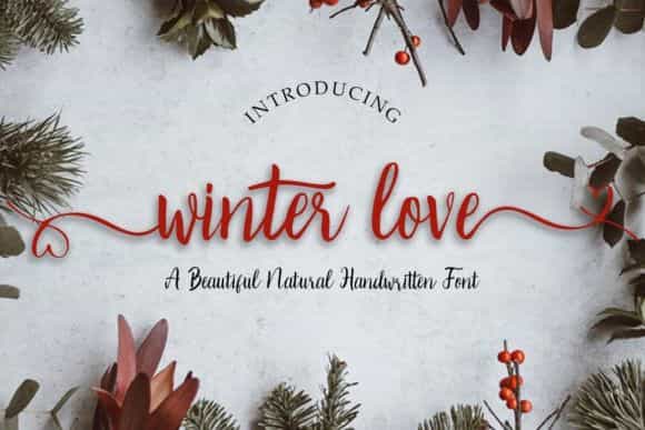 Winter Love Font Image 1