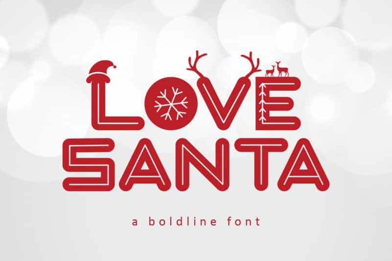 Love Santa Font for Christmas Image 1