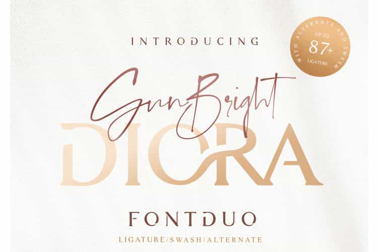 Diora Sunbright Font Duo Image 1