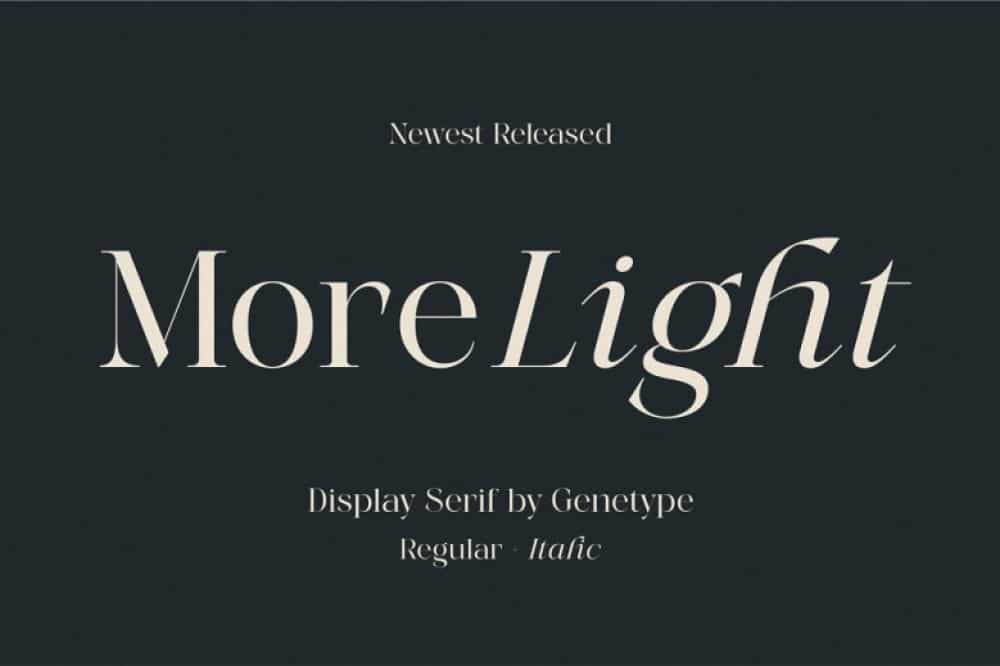 More Light Font Image 1