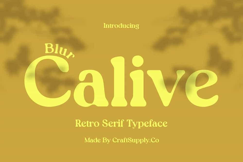 Calive Blur Font Image 1
