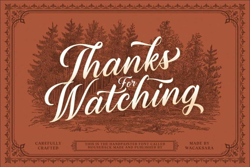 Houseback Font Image 1