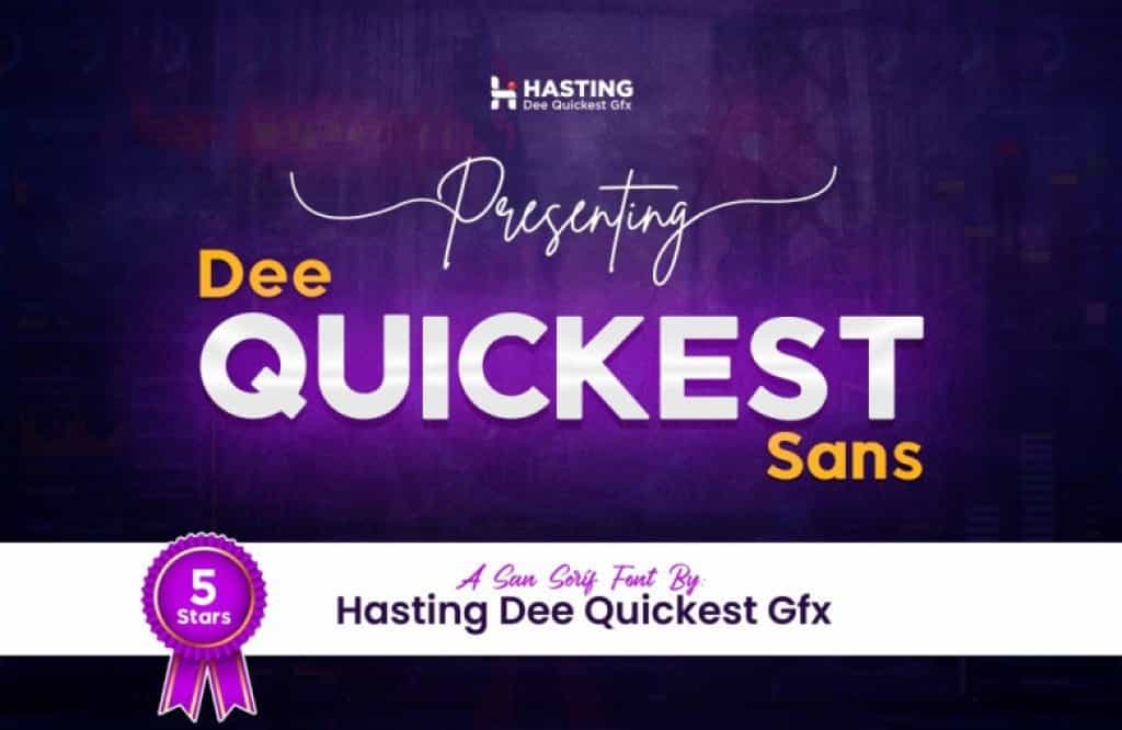 Dee Quickest Sans Font Image 1