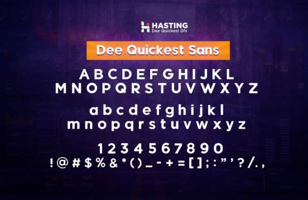 Dee Quickest Sans Font Image 3