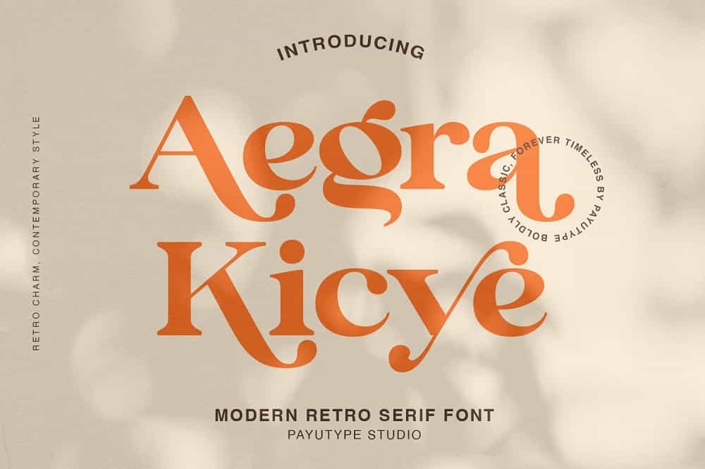Aegra Kicye Font Image 1