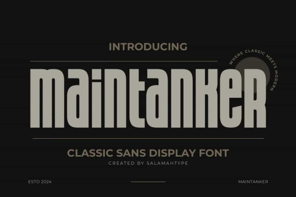 Maintanker Font Image 1