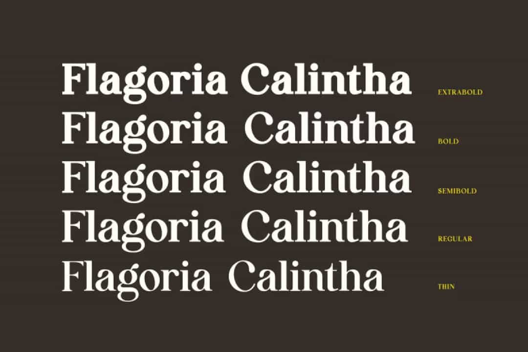 Flagoria Calintha Font Image 2