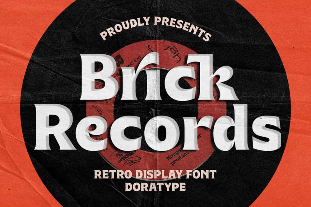 Brick Records Font Image 1