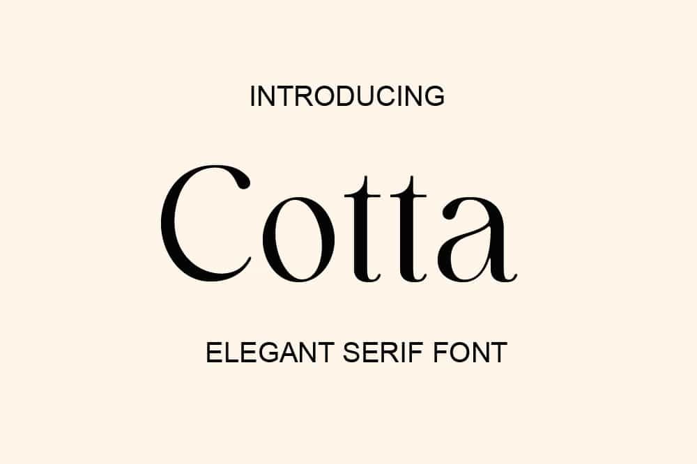 Cotta Font Image 1