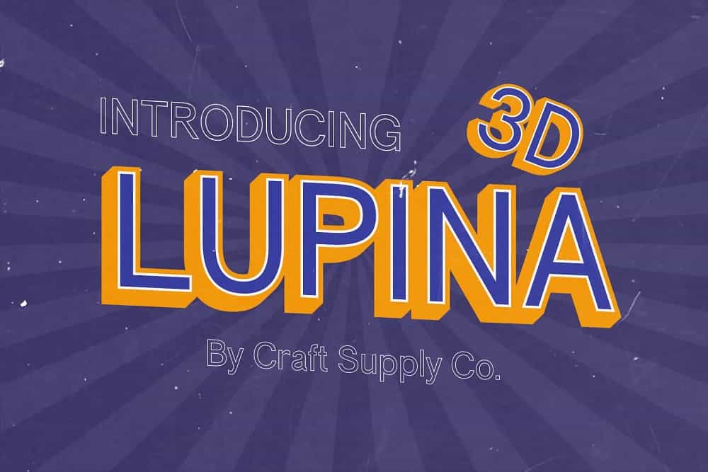 Lupina 3D Font Image 1