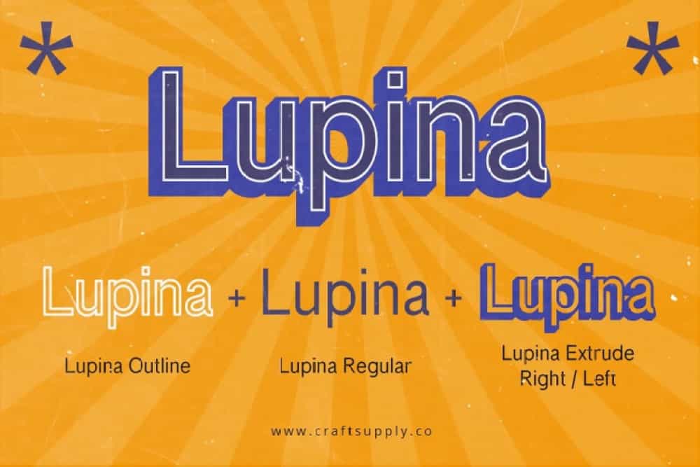 Lupina 3D Font Image 2