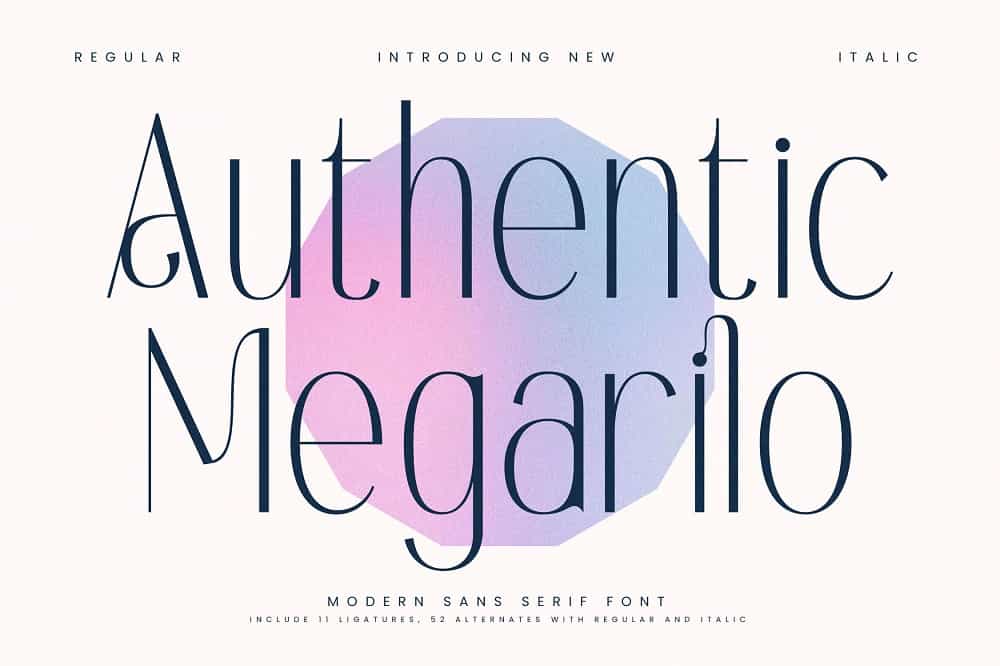 Authentic Megarilo Font Image 1