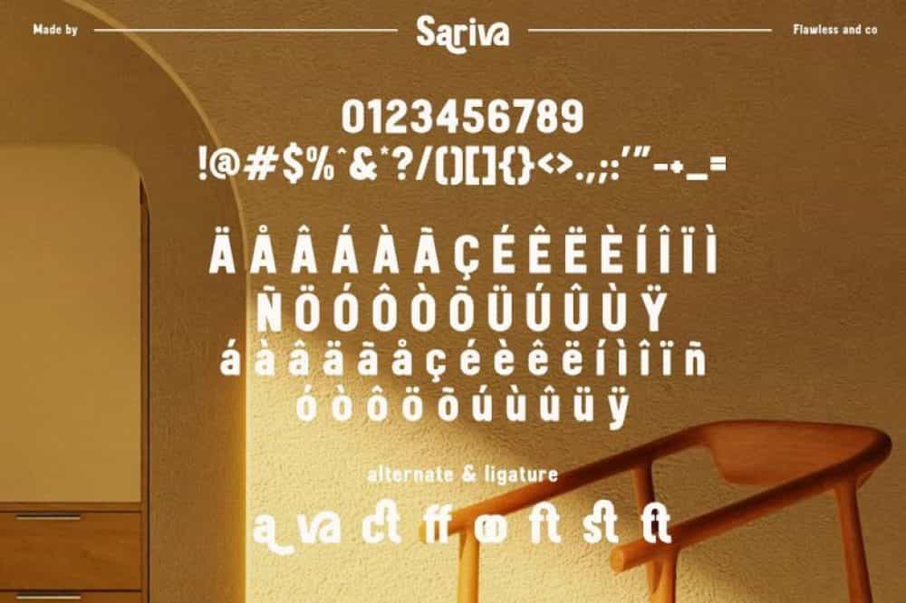 Sariva Font Free Image 3