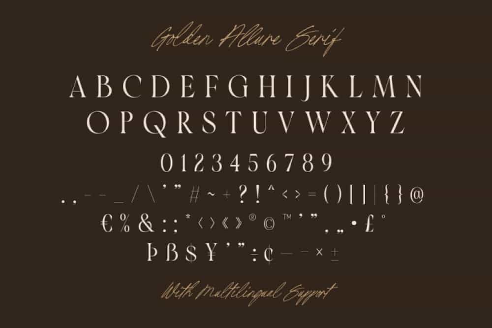 Golden Allure Font Image 3