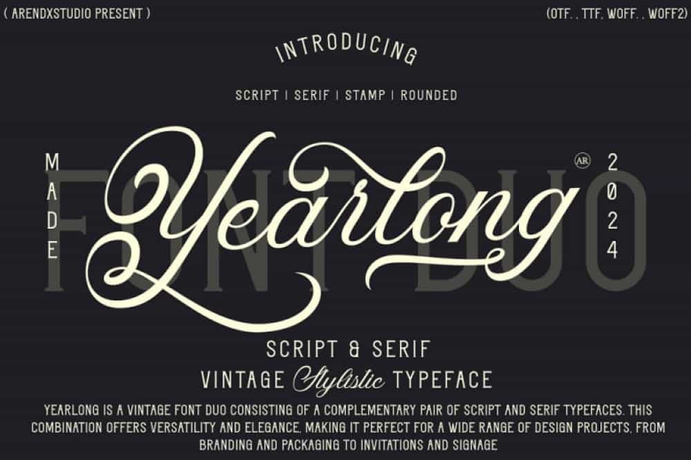 Yearlong Font Image 1