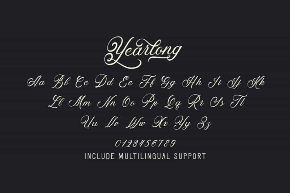 Yearlong Font Image 3