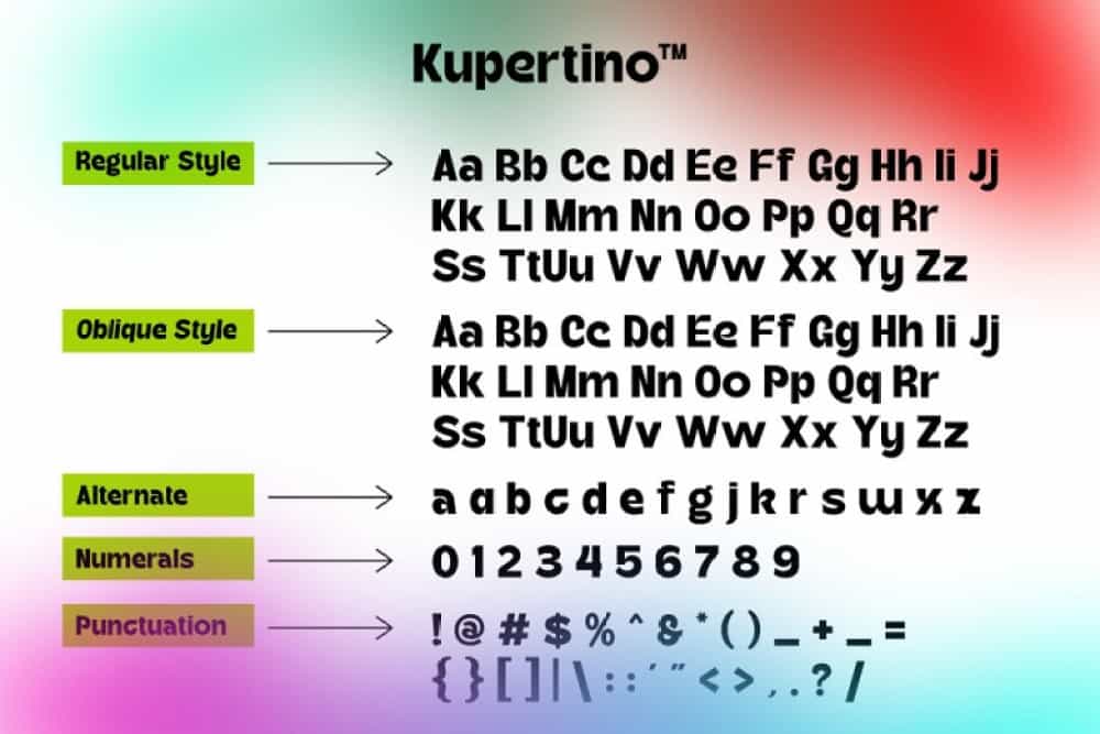 Kupertino Font Image 3