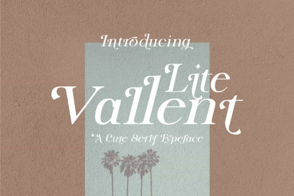 Lite Vallent Font Image 4