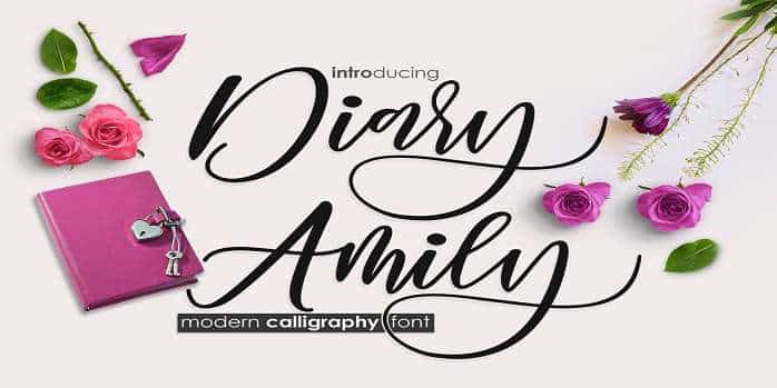 Diary Amily Font Image 1