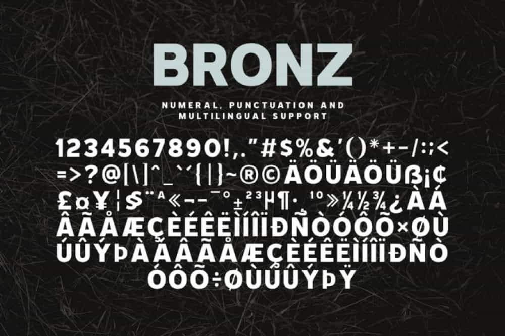 Bronz Font Image 6