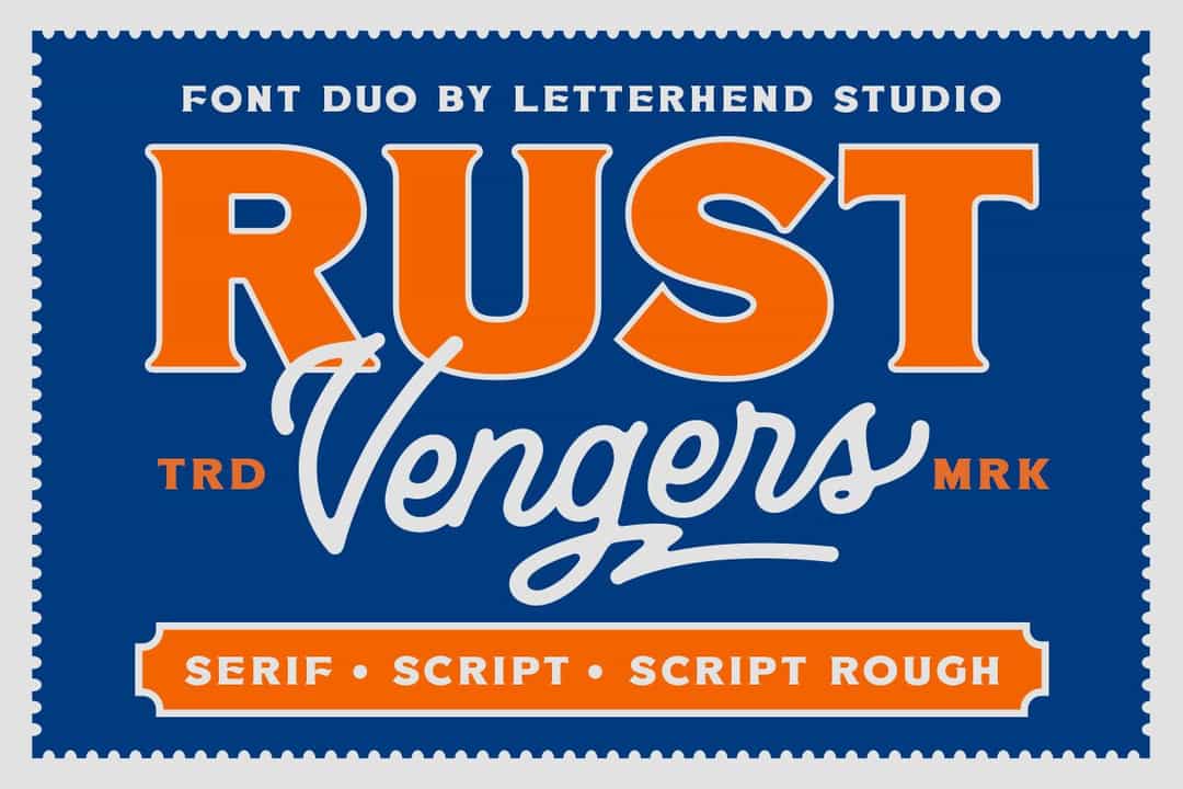 Rust Vengers Font Duo Image 1
